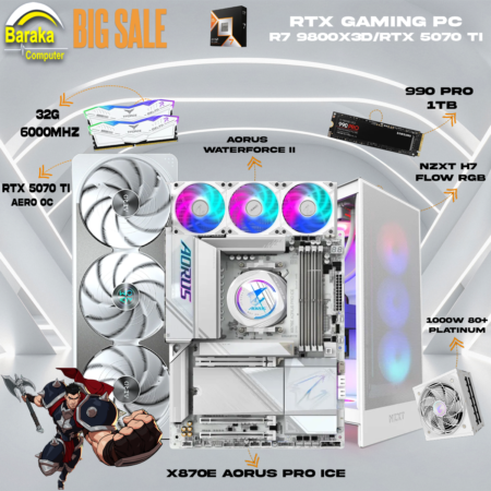 “5070 TI/9800X3D/X870″ICE RTX GAMING PC