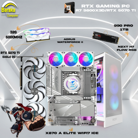 “5070 TI/9800X3D/X870″ICE RTX GAMING PC