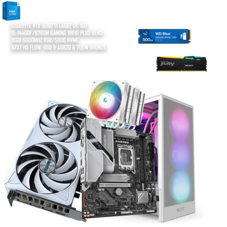 “5060 TI 16G/14400F/B760”ICE RTX GAMING PC