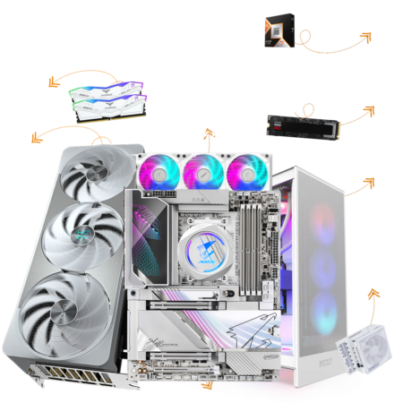 “5070 TI/9850X3D/X870E″ICE RTX GAMING PC