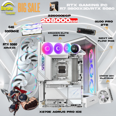 “5080/9800X3D/X870E″ICE RTX GAMING PC
