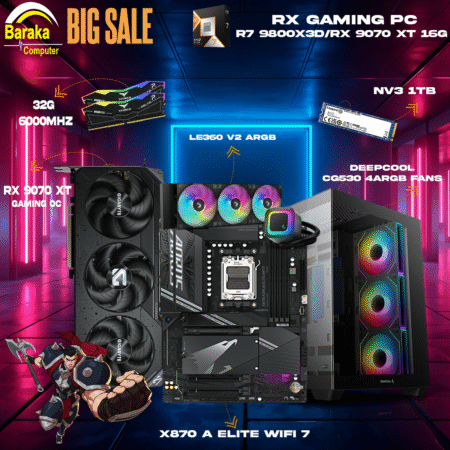 “9070XT/9800X3D/X870″RX GAMING PC