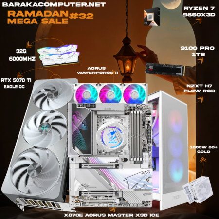 “5070 TI/9850X3D/X870E″ICE RTX GAMING PC